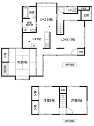 亀田吉川貸家の物件間取画像